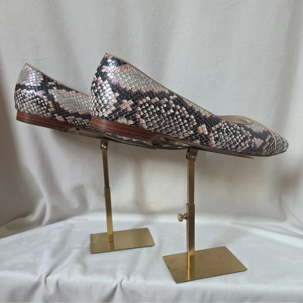 Cole Haan Snake Print Slingback Block Heel Pointed Toe Shoes Sz 9.5